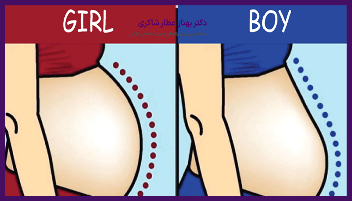 تفاوت بارداری دختر و پسر در شکل شکم مادر
