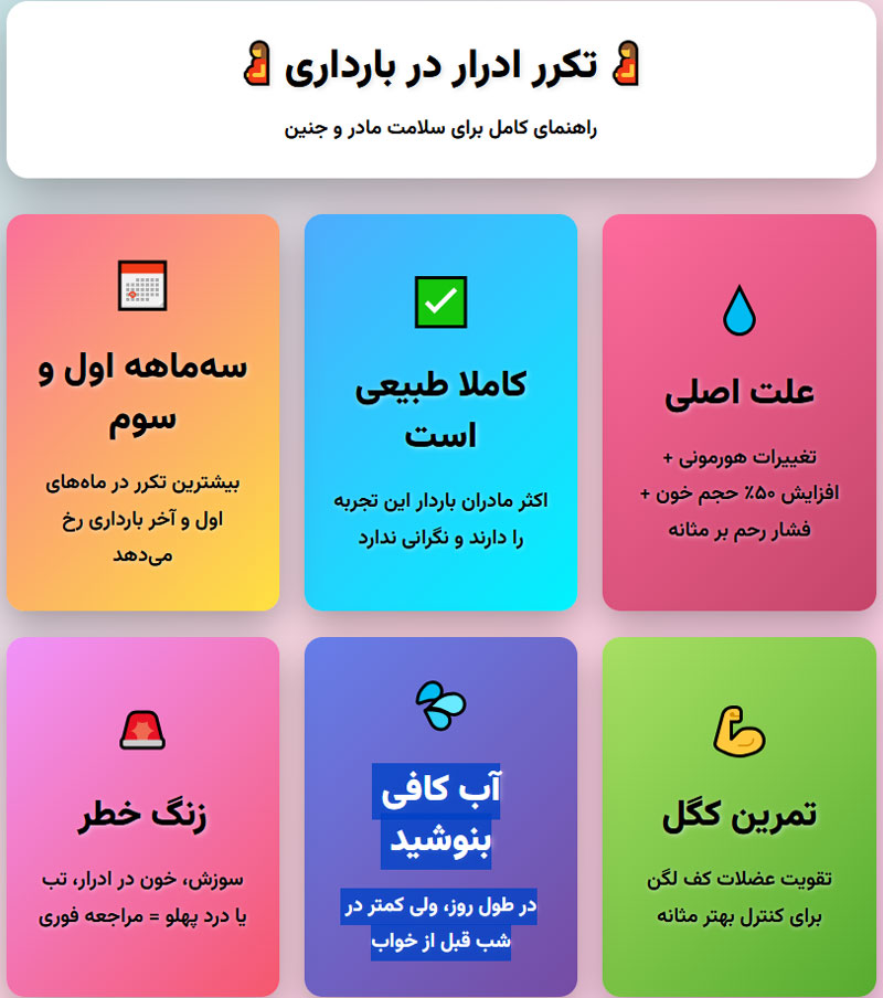 تکرر ادرار در بارداری
