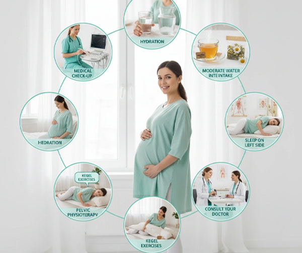 چگونه تکرر ادرار در دوران بارداری 