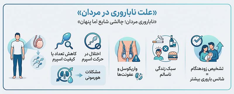 علت ناباروری در مردان